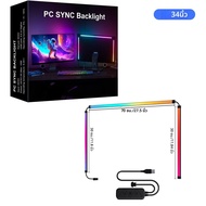 RGB Gaming ไฟ Strip Monitor จอแสดงผล LED Backlight SYNC PC บรรยากาศหน้าจอ APP การซิงโครไนซ์เพลงตกแต่