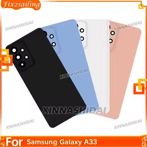 AAA+++ For Samsung Galaxy A33 Back Battery Cover Rear Housing Cover With Side Button Replacement Par
