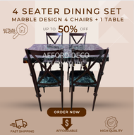 4 - Seater Dining Set  (4 chairs + 1 table)