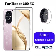 2 in 1 Honor 200 5G Tempered Glass Full Coverage Screen Protector For Honor 200 90 X9B X8B X7B Pro 4