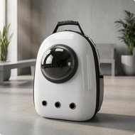 [kwbyle] Space Capsule Pet Backpack Ventilated Space-Capsule Pet Carrier Zipper Closure