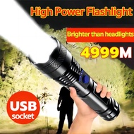 flash light Flashlight rechargeable super bright portable zoom flashlight camping flashlight LED wat
