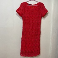 Red Lace Dress max classic Label