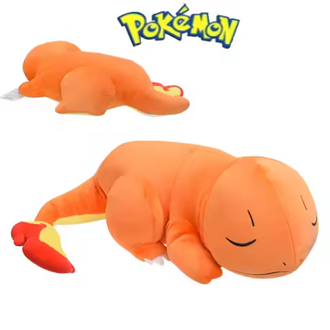 TAKARA Tomy Original Pokemon Plush Sleep Charmander Pillow Soft Stuffed Animal Toys Kawaii Anime Dol