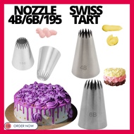 (4B/6B/195) Icing Piping Nozzle 864 Pastry Tip Stainless Steel Cake Decorating Acuan Swiss Tart Haze
