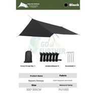 กันสาดแคมป์ Camping Canopy 3x3m น้ำหนักเบา0.7kg เต็นท์กันฝนกันแดด ผ้าโพลีเอสเตอร์210T กันน้ำ UPF50+
