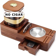 Cuba 10 Pcs Ciga Box Ashtray Humidor Cigga Holder Can Hold Scissor Lighter with Humidifier and Hygrometer Accessories