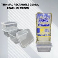 Thinwall Victory 250ML Rectangle Food Container 25pcs 250 ml