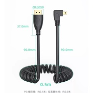 Micro hdTV to HDTV Cable Micro Adapter Cable hdTV Elbow Retractable Spring Flat Camera Cable Version