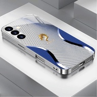 Business Style (09) Luxury Plated Frame Glass Phone Case For Samsung Galaxy S22 S23 S24 S25 Ultra A2