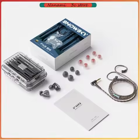 FiiO Snowsky FH3 Luming HIFI Headphones One Dynamic + Two Balanced Armature + Three Drivers In-Ear R
