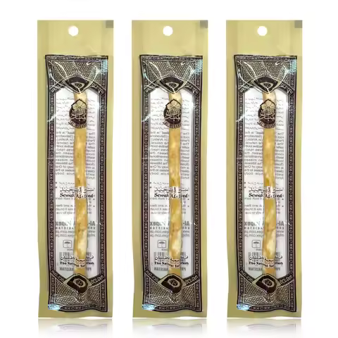 3 Pack Organic Miswak Toothbrush Traditional Stick Wooden Twig Toothbrush Handmade Natural Toothbrus