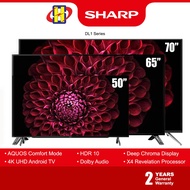 Sharp 4K UHD Android TV (50"-70") DL1 Series HDR 10 AQUOS LED Smart TV 4TC50DL1X / 4TC60DL1X / 4TC65DL1X / 4TC70DL1X