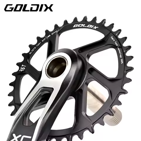 GOLDIX Bicycle Chainring 0/3/6mm Offset Wide Narrow Teeth 30/32/34/36/38T Chainwheel for Sram 3-Bolt