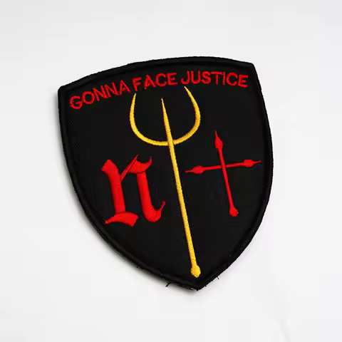 2025 JAN TSNK Embroidery Patch Tactical Badge "/Seal6 GOLD/GonnaFaceJustice"