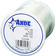 Ande A14-100C Premium Monofilament, 1/4-Pound Spool, 100-Pound Test, Clear Finish