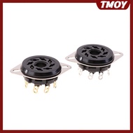 TMOY 1Pc 8Pin Bakelite Tube Soet Base S8WPF Bakelite Gilded For  KT88 6550 6SN7 EL34 Vacuum Tube Amp