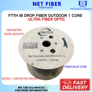 FTTH IB Drop Fiber Optic Cable 1Core 1000m (Blue Core)