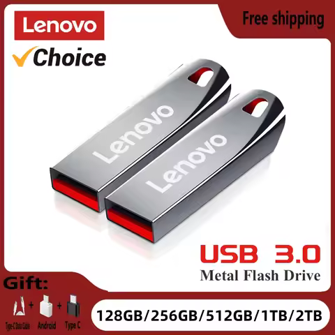Lenovo 2TB USB Flash Drive 2 In 1 Lightning Pen Drive 1TB U Disk For Iphone Android OTG Pendrive usb