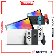 Nintendo Switch OLED 任天堂 Nintendo Switch OLED 款式 - White Neon Edition Gaming Console Refurbished 🍭 Nintendo Switch Console - ArchWizard