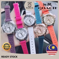 [100% Original] Coach Mini Boyfriend Rubber Strap Women Watch Watches Jam Tangan Wanita Perempuan