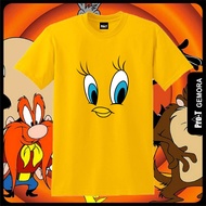 TWEETY BIRD YELLOW FACE T-SHIRT - KIDS & ADULT FAMILY TEE JISO