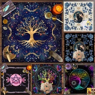 Tarot Tablecloth Tarot Tablecloth Tarot Table Mat Cloth Tree of Life Cat Moon Phase Table Mat Fixed 
