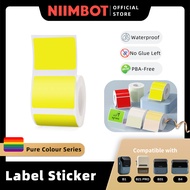 NIIMBOT B1 B21 PRO B31 B4 Pure Colour Sticker, Custom Waterproof Refill Paper Tape for Label Printer