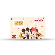 SK Jewellery Mickey &amp; Minnie Lovey Dovey 999 Pure Gold Bar (0.2g)