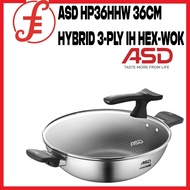 ASD HP36HHW 36CM Hybrid 3-Ply IH Hex-Wok