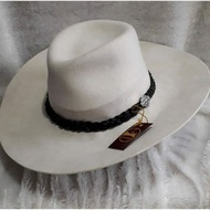 White Panama Fedora Hat 100% Wool