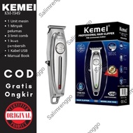 MESIN KEMEI KM-1949 Full Metal Body Trimmer Hair Clipper Kemei 1949 Electric Beard Trimmer