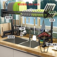 雙層款 Double Deck 廚房 Sink盤位收接至強 可伸縮多功能金屬收納架/置物架 Adjustable Multi-Purpose Super Metal Rack at Sink 調味料 