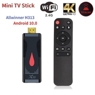 X96 S400 Smart Fire TV Stick Allwinner H313 4K Media Player Android 10 TV BOX 2.4G 5G Wifi 2GB16GB TV Dongle Receiver PK X96S TV Receivers