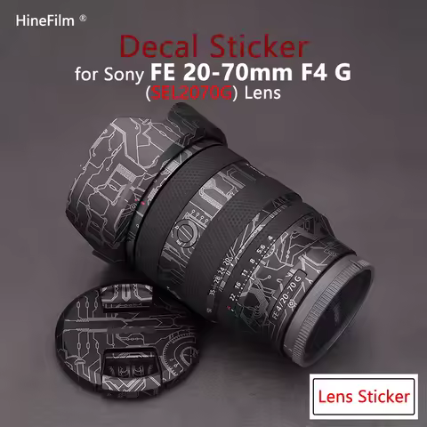 Hinefilm Skin for SEL2070G Lens Skin FE20-70F4G Protective Decal Skin for Sony FE 20-70mm F4 G Lens 