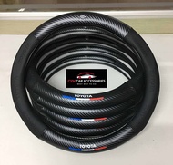 Toyota Leather Carbon Fiber Steering Wheel Cover Wigo, Vios, Altis, Raize, Innova, Hilux, Fortuner