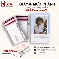 HPRT CP2100 / Z3 Photo Paper, Box of 20 Sheets with Ink