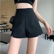 大码女装胖mm短裤女2021夏季宽松黑色高腰A字阔腿裤显瘦休闲热裤Women's plus size women's fat mm shorts for summer 202173xb4lbc321.