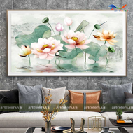 TRANH TRÁNG GƯƠNG HOA SEN - HS10