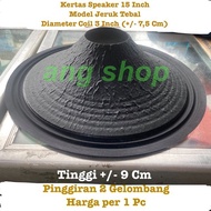 Kertas Speaker 15 Inch Coil 3 Inch Tebal Jeruk Conus Daun Speker