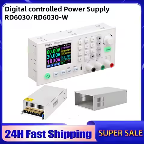 RD RD6030 RD6030W 60V 30A DC Adjustable Step Down Voltage Bench Regulated Power Supply Buck Converte
