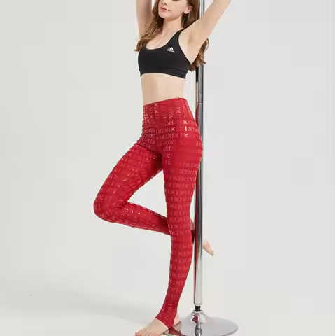 Anti-slip aerial dance pole dance pants silicone wear-resistant lining pants nightclub dance costume