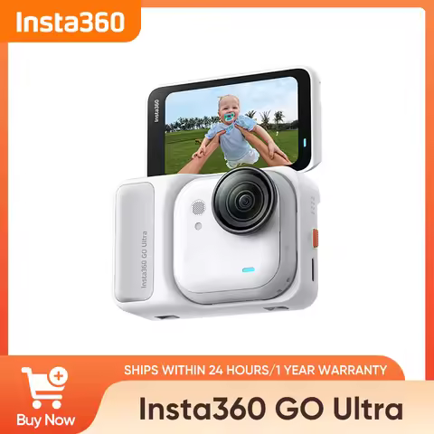Insta360 GO Ultra 4K60fps Magnetic Action Camera 53g Ultra-Light with 156° FOV and 2.5" Flip Touchsc