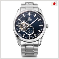 [Orient] ORIENT Automatic winding wristwatch Contemporary semi-skeleton Mechanical automatic Domestic manufacturer's warranty Open heart RN-AR0002L Men's Navy with warranty