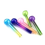 Inch Rainbow 4.2 Color Glass Oil Burner Pipe 30mm Big Bowl 12mm 2mm Thick Pyrex Colorful Straw