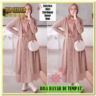 Luxurious Turkey Gamis - Jumbo Turkey Gmis - Latest Turkey Gamis - C FR332 Stelan 3In1 Setvica Mocca