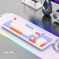 Bàn Phím Chơi Game Có Đèn Nền RGB Có Cảm Giác Cơ Học 98 Phím Thiết Kế Tiện Dụng Có Dây USB Cho PC La