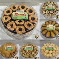 Terlaris Cookies Sandy Cookies Regular (Hijau) Toples Tin Sedang (Exp