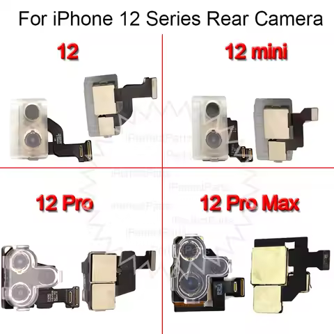 Rear Camera For iPhone 12 12mini 12Pro 12 Pro Max Main Lens Flex Cable Phone Back Camera Repairs Par