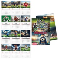 New Product 2026 World Cup Cat's World Cup Calendar Wall Riding Stud Wall Calendar